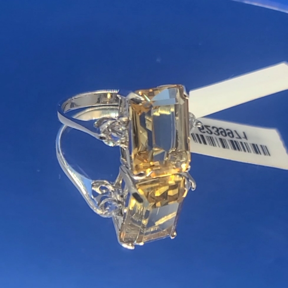 NWT Brazilian Citrine & White Topaz Ring - 8 - Picture 12 of 12